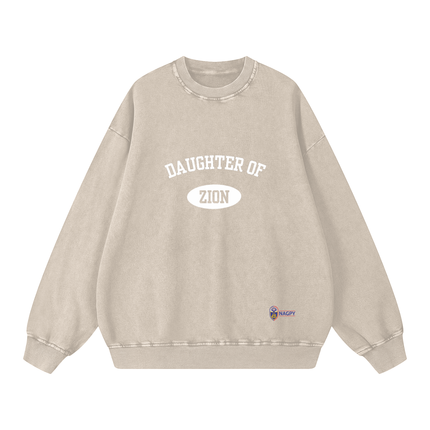 NAGPY Snow Washed Oversized Sweatshirt (TapStitch)