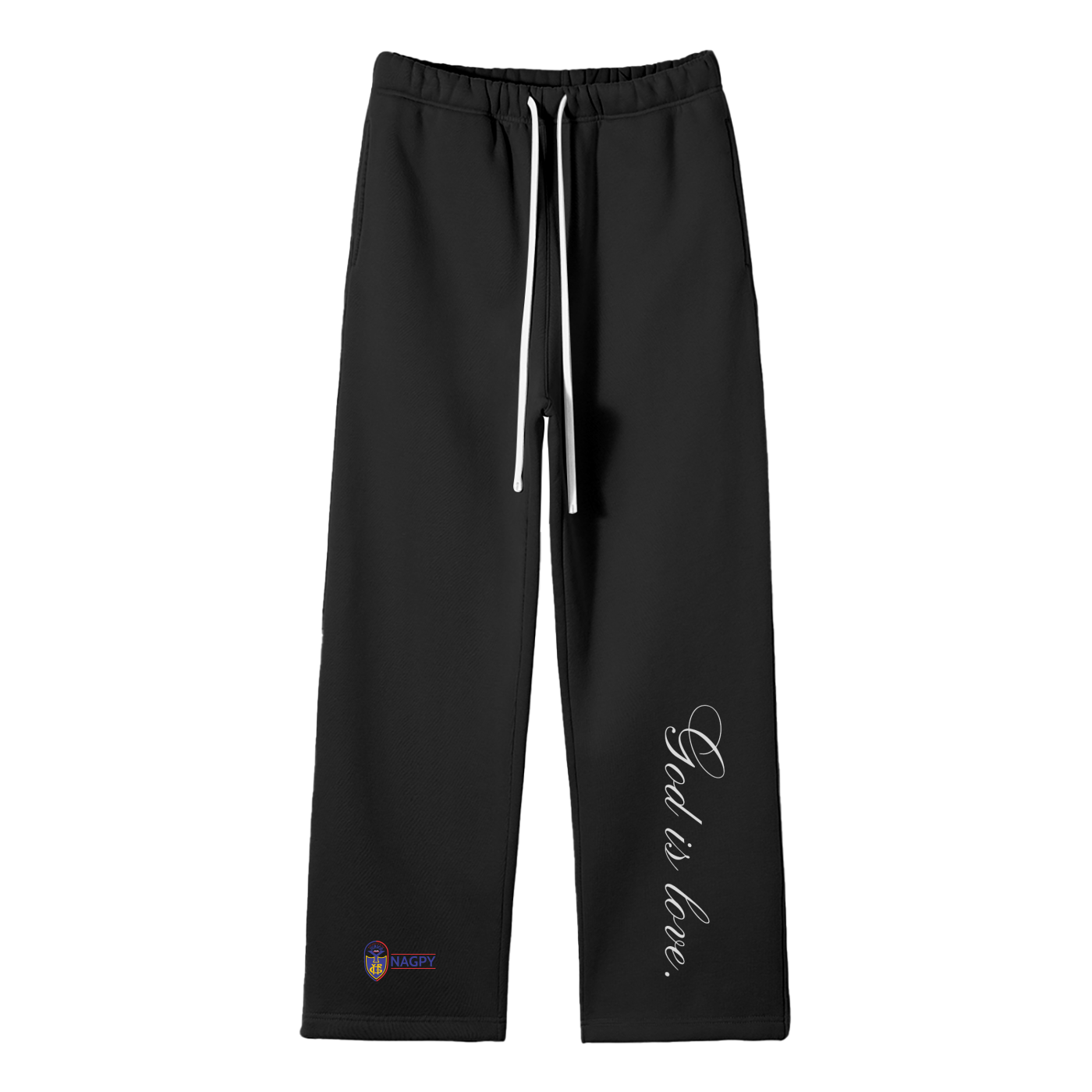 Unisex Solid Color Fleece Straight Leg Pants