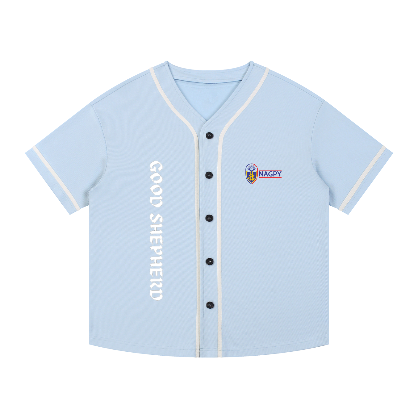 Contrast Piped Button-Up Jersey