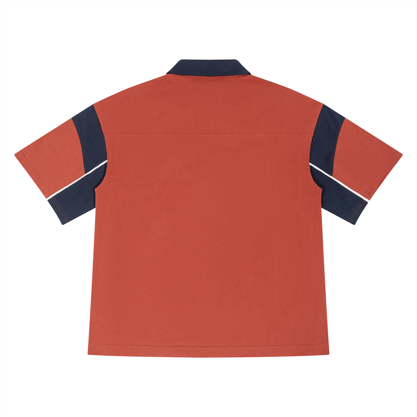 Unisex Boxy Color Block Polo Shirt