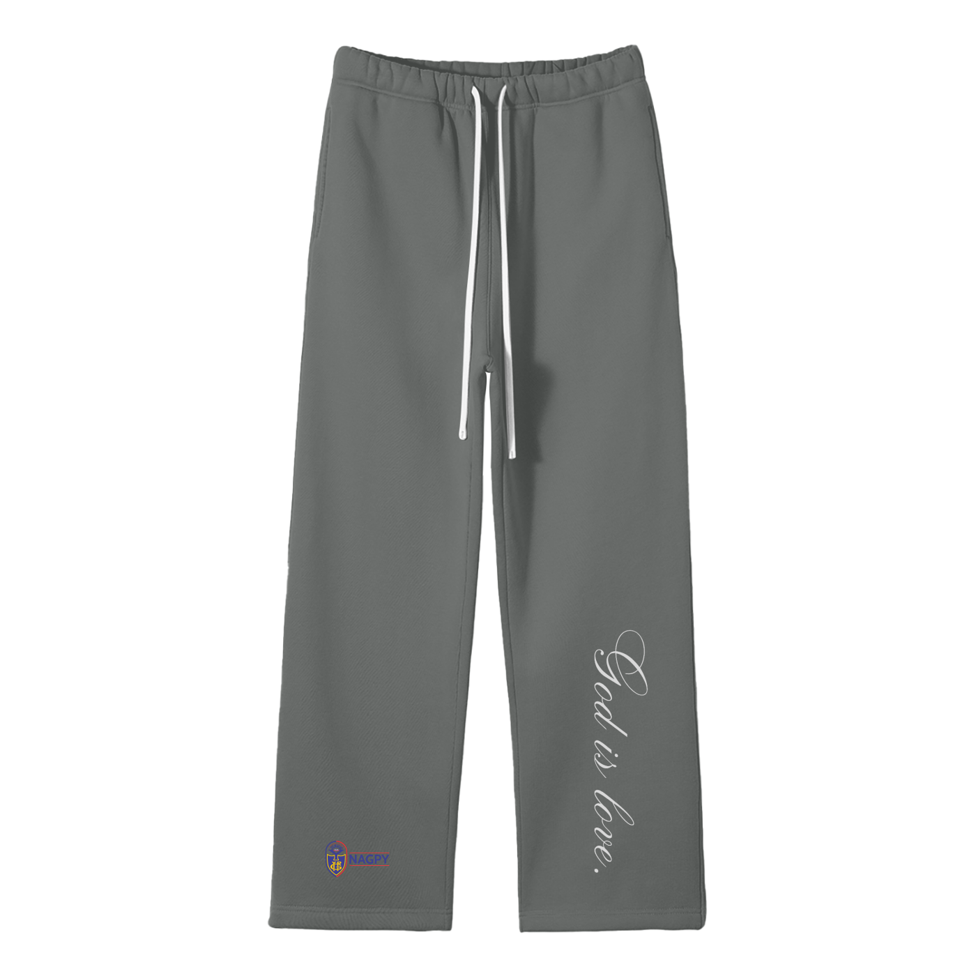 Unisex Solid Color Fleece Straight Leg Pants