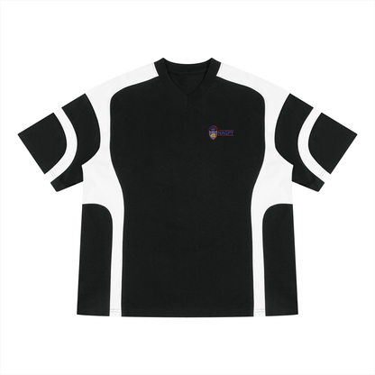 Unisex Color Block V-Neck T-Shirt