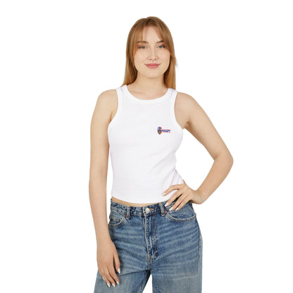 NAGPY Women's Micro Rib Racer Tank Top (Printify)