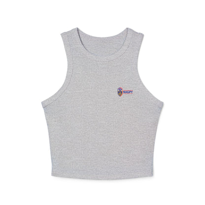 NAGPY Women's Micro Rib Racer Tank Top (Printify)