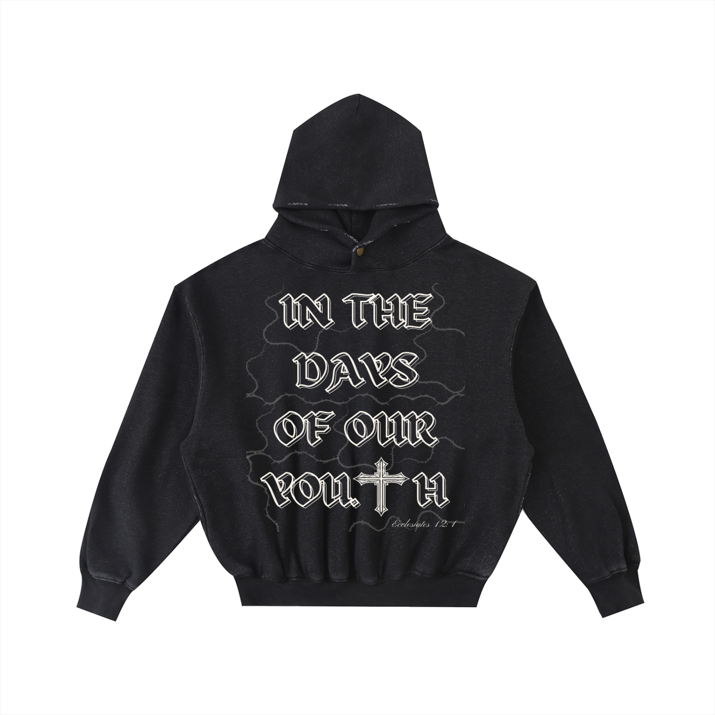 NAGPY Frayed Enzyme Washed Fleece Hoodie (TapStitch)
