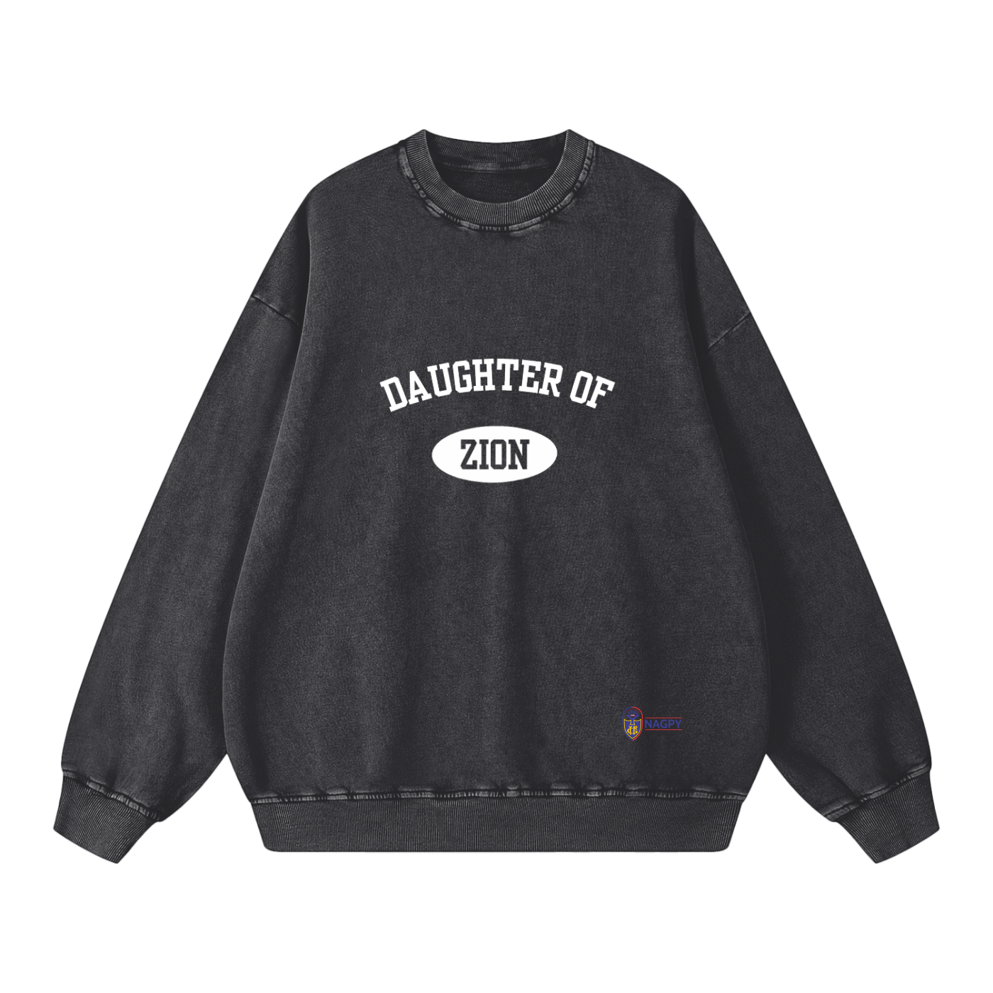 NAGPY Snow Washed Oversized Sweatshirt (TapStitch)