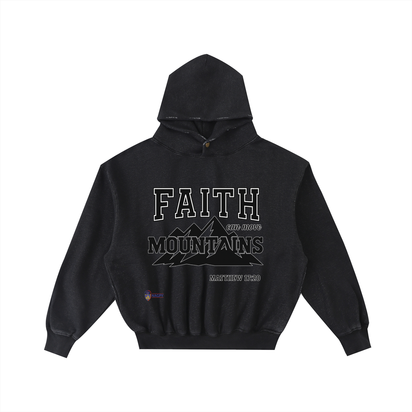 NAGPY Frayed Enzyme Washed Fleece Hoodie (TapStitch)