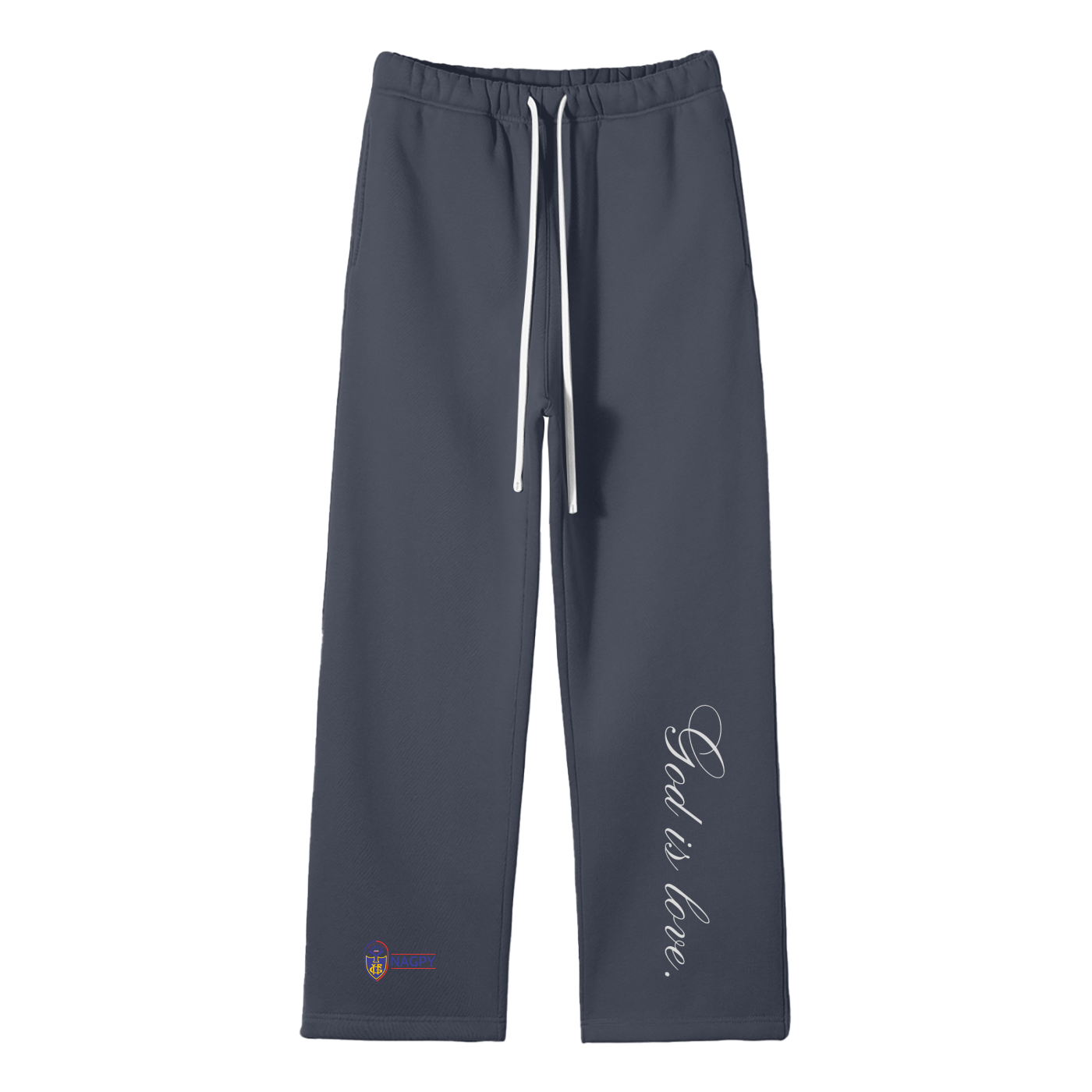 Unisex Solid Color Fleece Straight Leg Pants