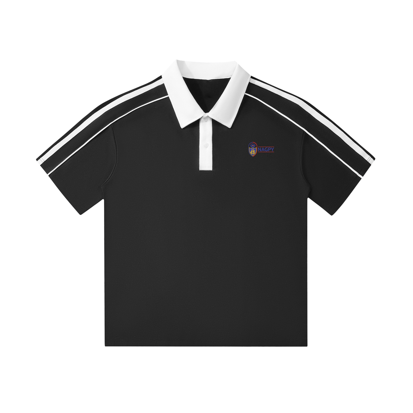 NAGPY Contrast Collar Short-Sleeve Polo Shirt (TapStitch)