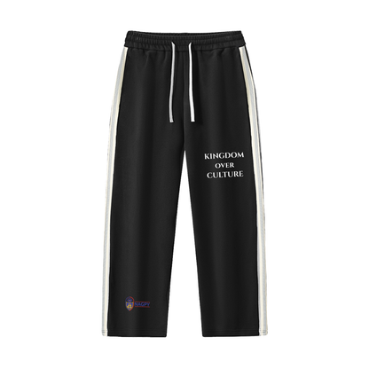 Contrast Side-Stripe Straight-Leg  Pants