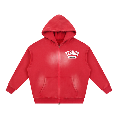 NAGPY Sunfade Two-way Zipper Boxy Fleece Hoodie