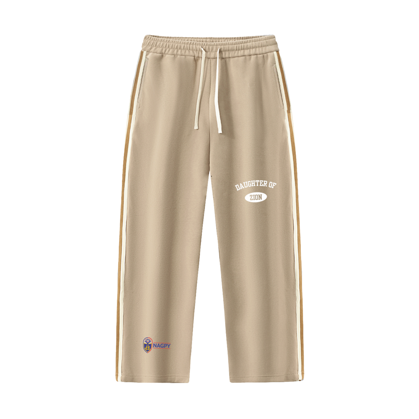 Contrast Side-Stripe Straight-Leg  Pants
