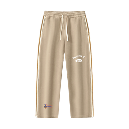 Contrast Side-Stripe Straight-Leg  Pants