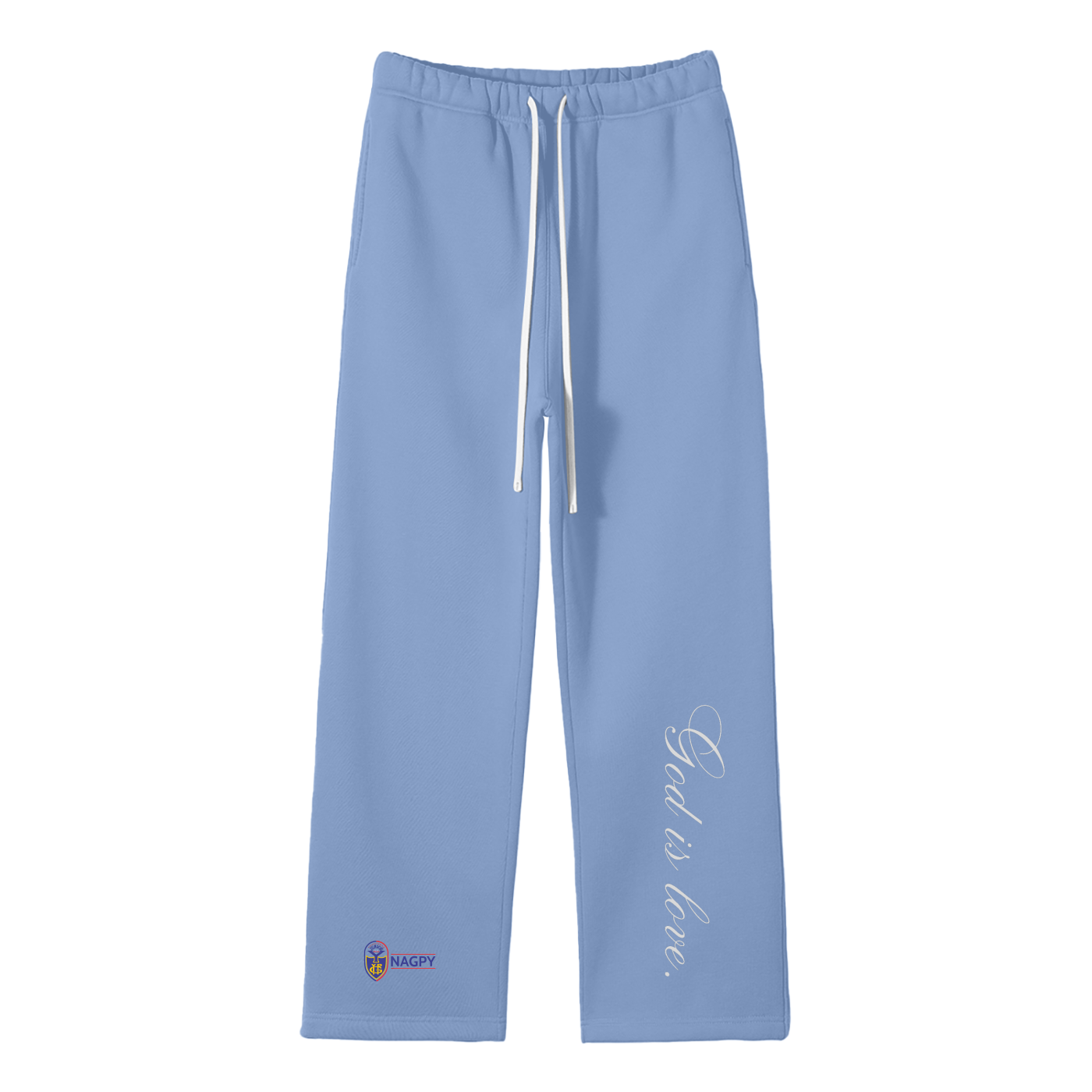 Unisex Solid Color Fleece Straight Leg Pants