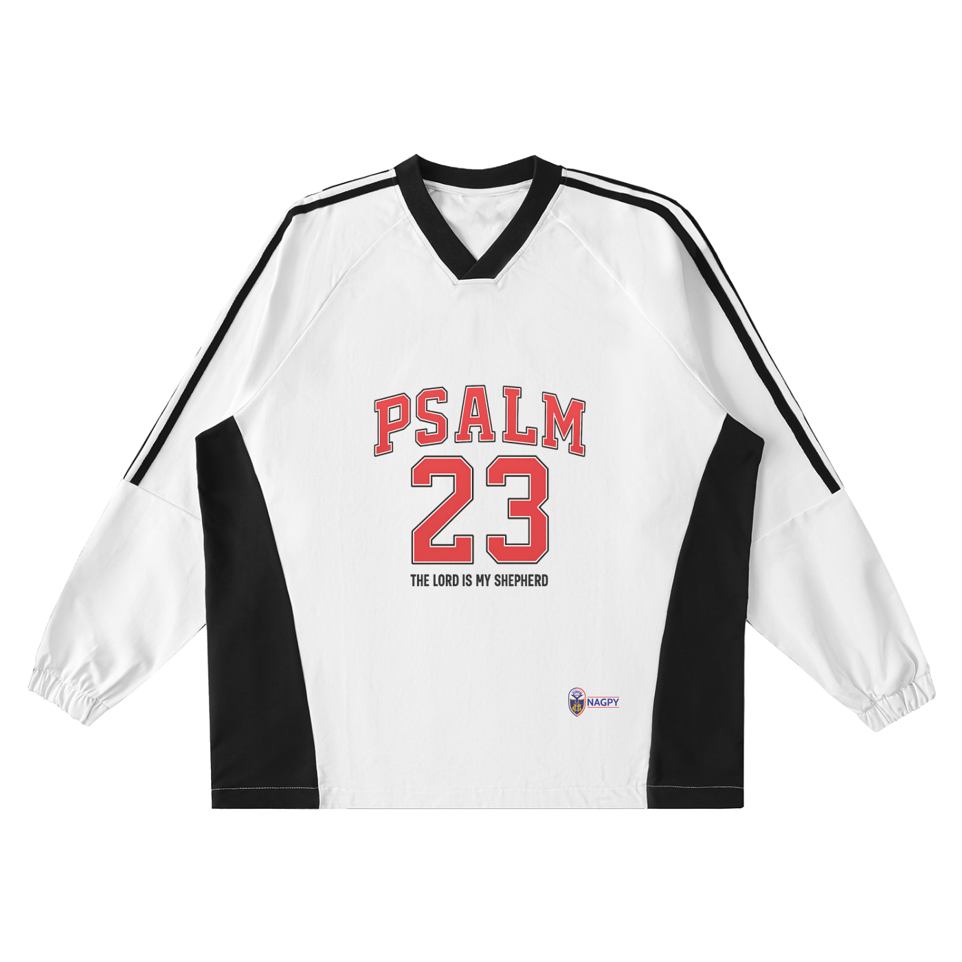 NAGPY Color-Block V-Neck Long-Sleeve T-Shirt (TapStitch)