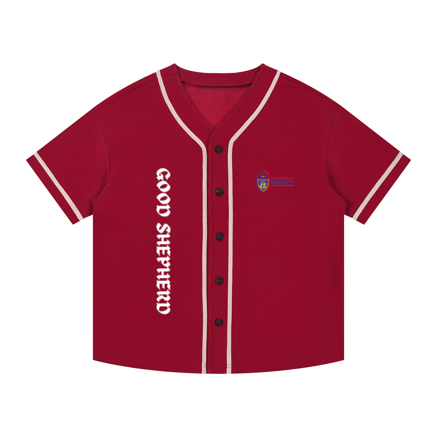 Contrast Piped Button-Up Jersey