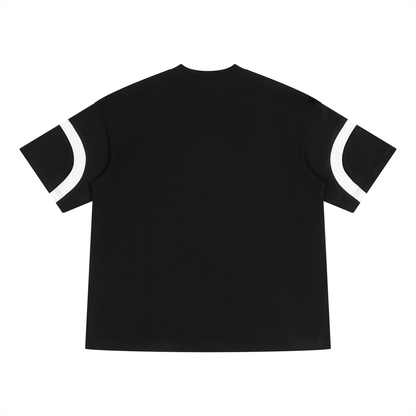 Unisex Color Block V-Neck T-Shirt
