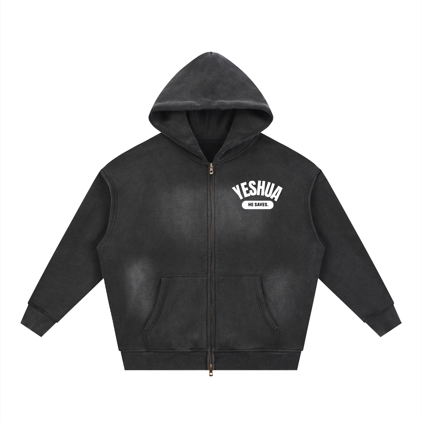 NAGPY Sunfade Two-way Zipper Boxy Fleece Hoodie