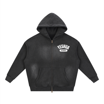 NAGPY Sunfade Two-way Zipper Boxy Fleece Hoodie