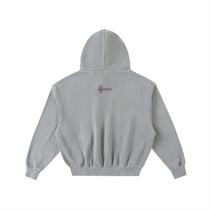 NAGPY Frayed Enzyme Washed Fleece Hoodie (TapStitch)