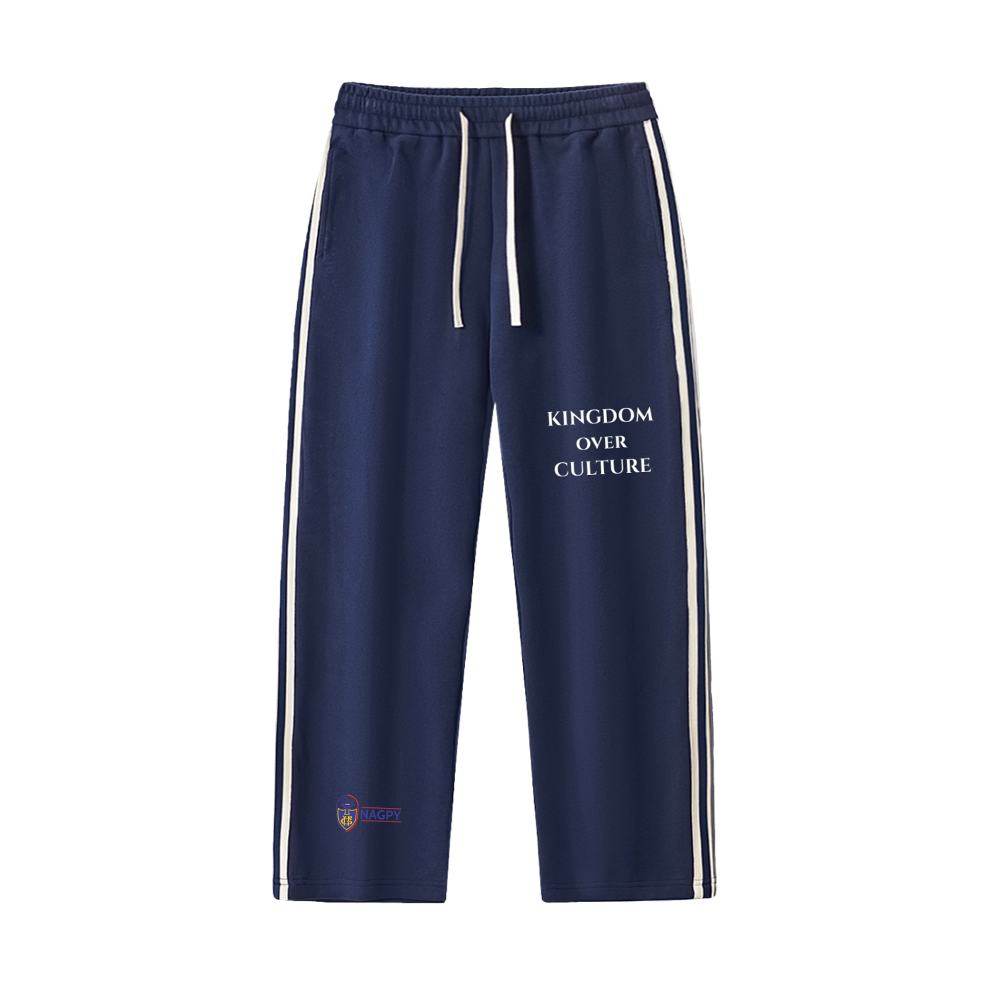 Contrast Side-Stripe Straight-Leg  Pants