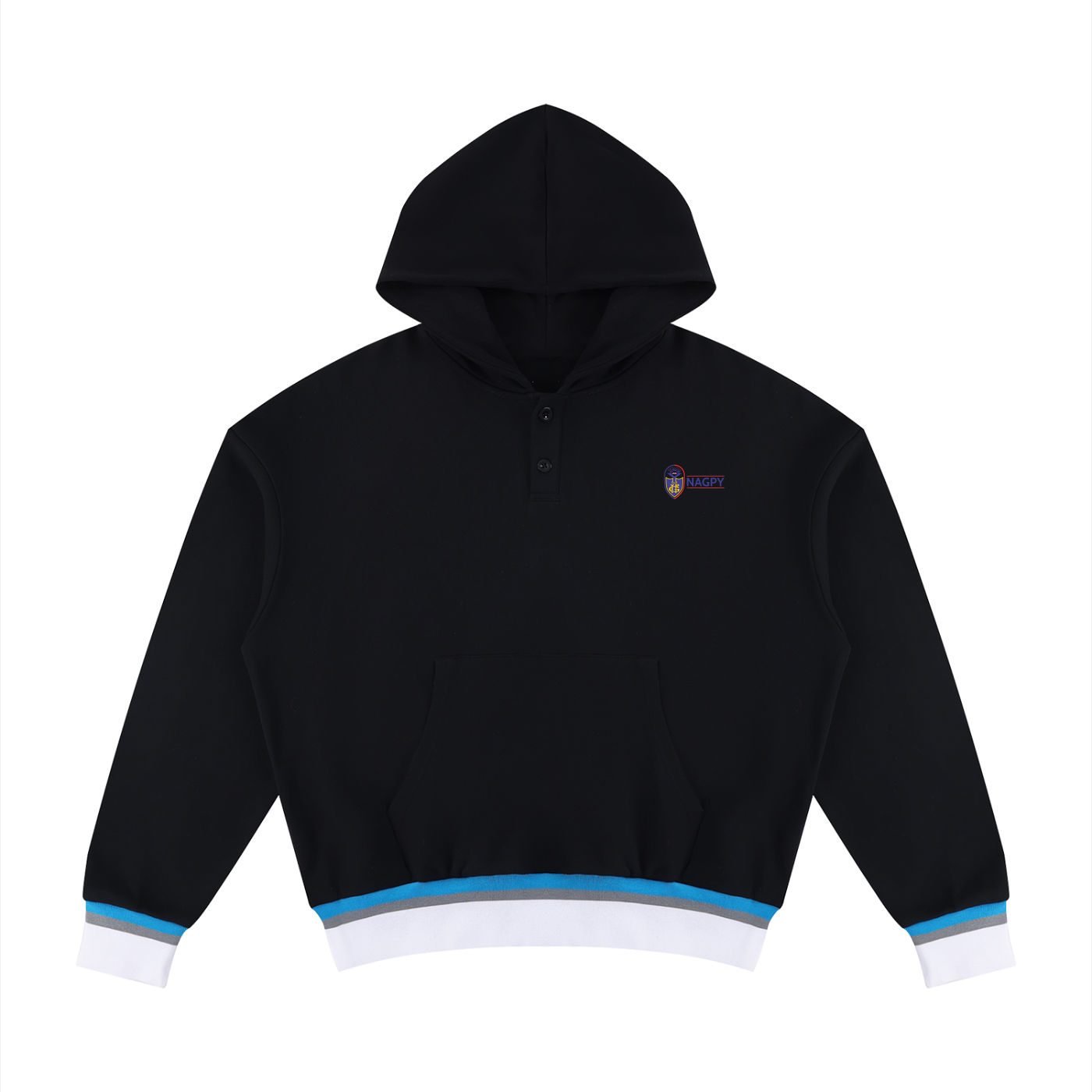 Unisex Oversized Color Block Boxy Hoodie