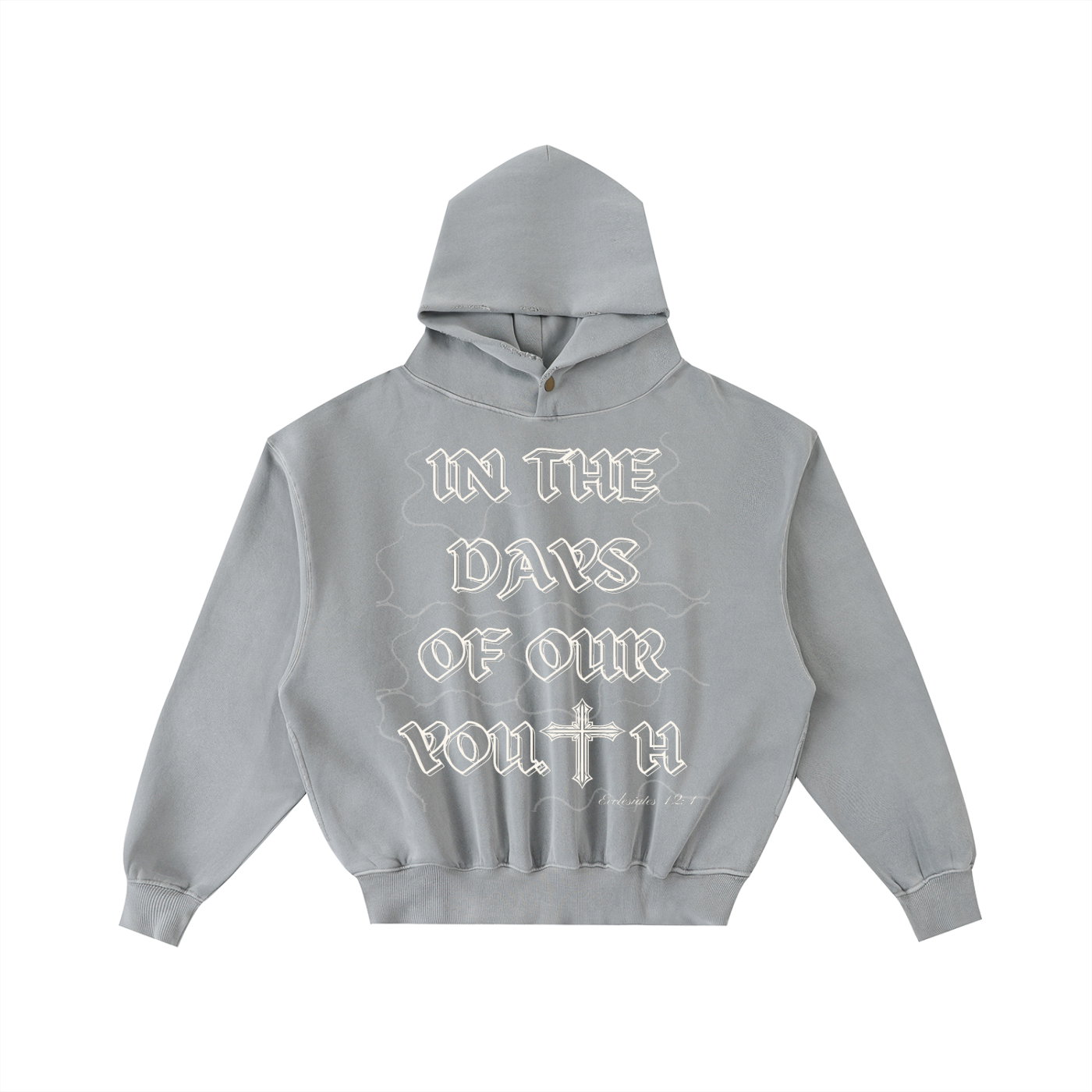 NAGPY Frayed Enzyme Washed Fleece Hoodie (TapStitch)
