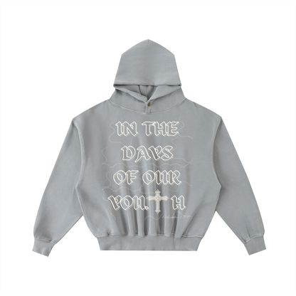 NAGPY Frayed Enzyme Washed Fleece Hoodie (TapStitch)
