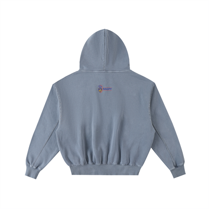 NAGPY Frayed Enzyme Washed Fleece Hoodie (TapStitch)