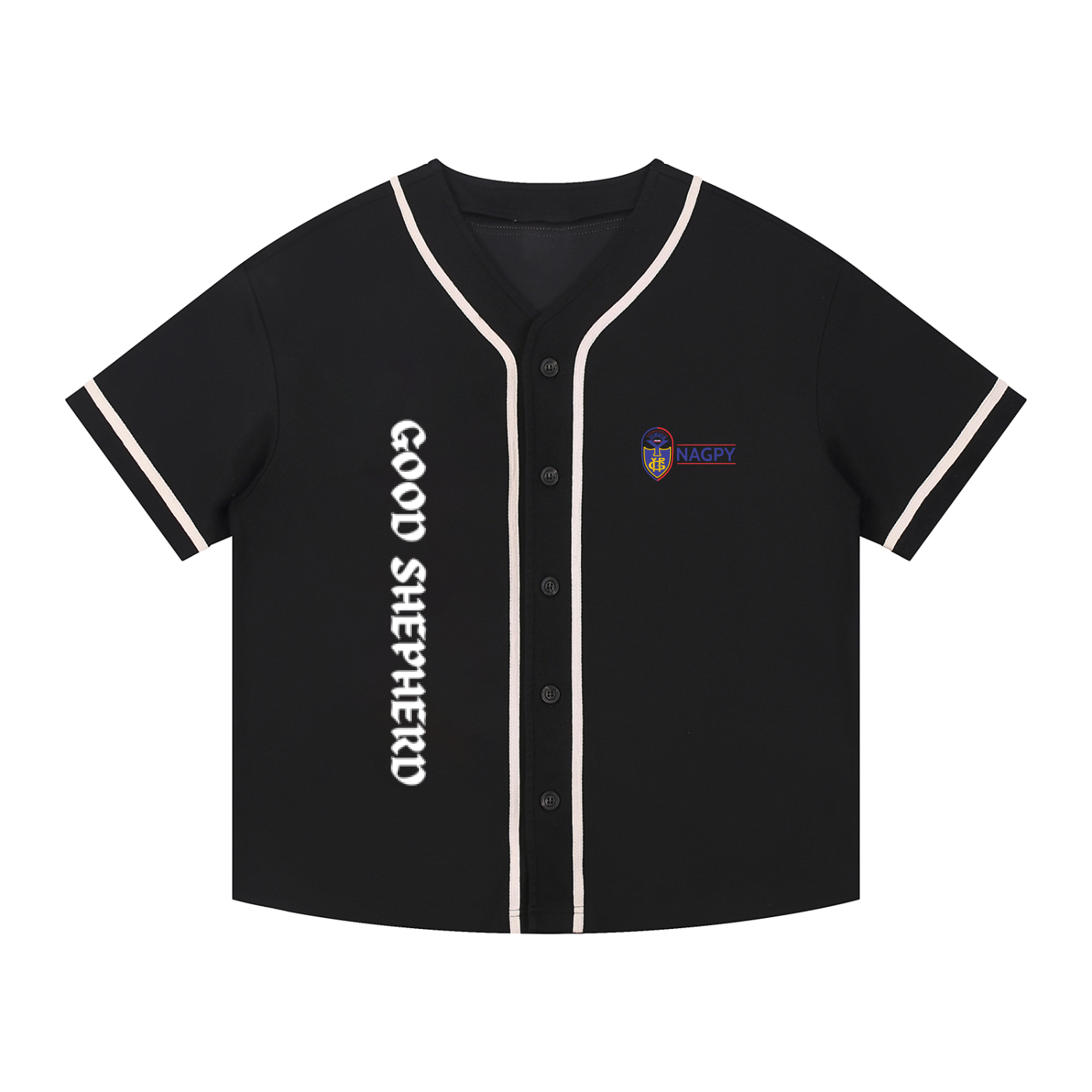 Contrast Piped Button-Up Jersey