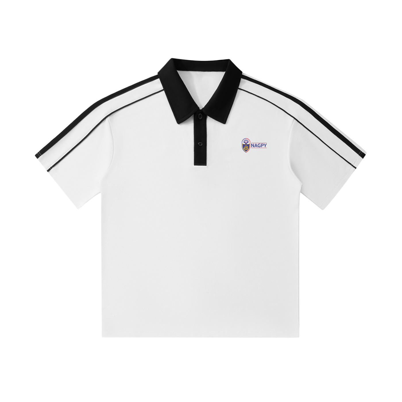NAGPY Contrast Collar Short-Sleeve Polo Shirt (TapStitch)