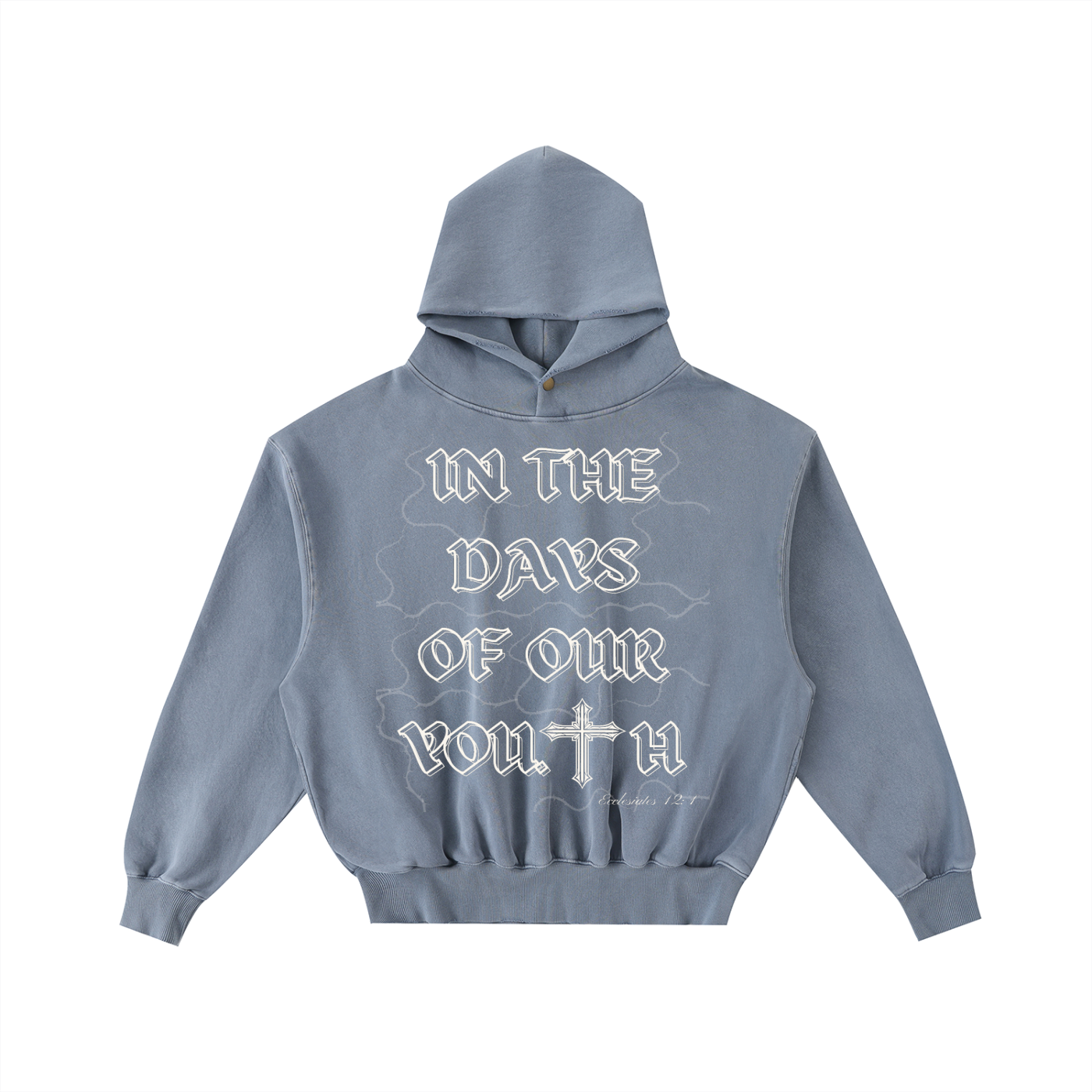 NAGPY Frayed Enzyme Washed Fleece Hoodie (TapStitch)