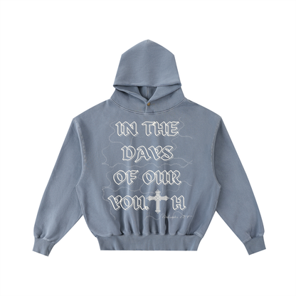 NAGPY Frayed Enzyme Washed Fleece Hoodie (TapStitch)