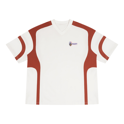 Unisex Color Block V-Neck T-Shirt