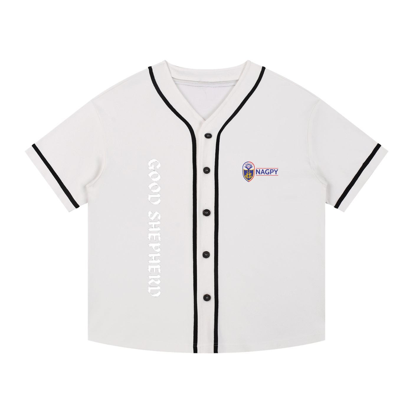 Contrast Piped Button-Up Jersey