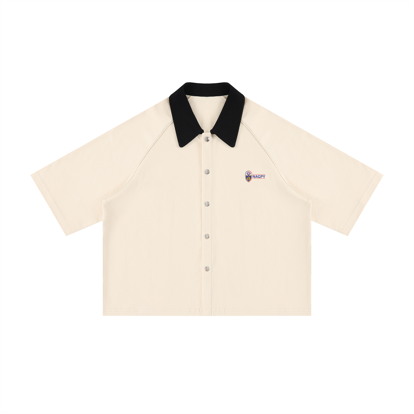 NAGPY Unisex Color Block Boxy Short Sleeve Shirt