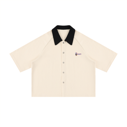 NAGPY Unisex Color Block Boxy Short Sleeve Shirt