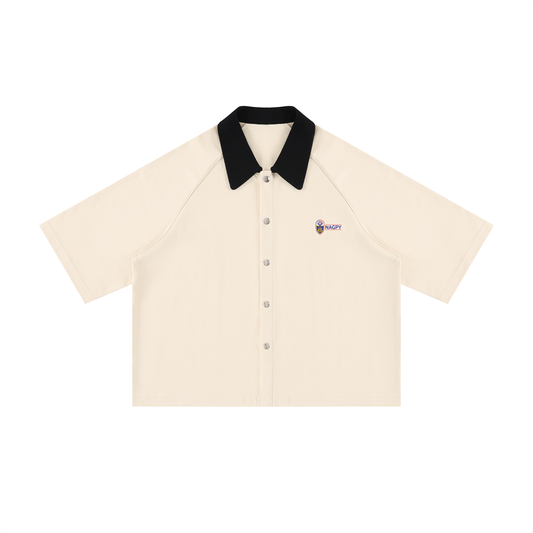 NAGPY Unisex Color Block Boxy Short Sleeve Shirt