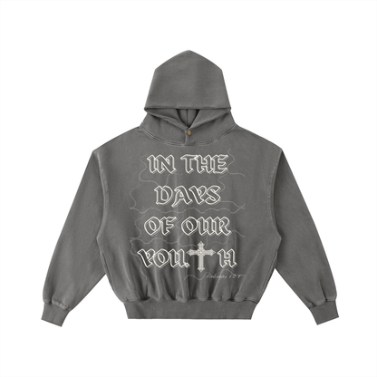 NAGPY Frayed Enzyme Washed Fleece Hoodie (TapStitch)