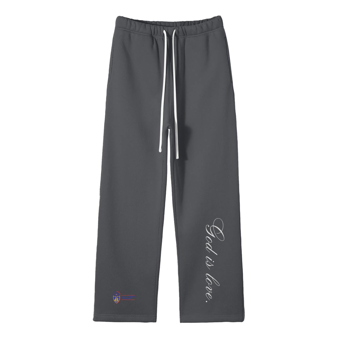 Unisex Solid Color Fleece Straight Leg Pants