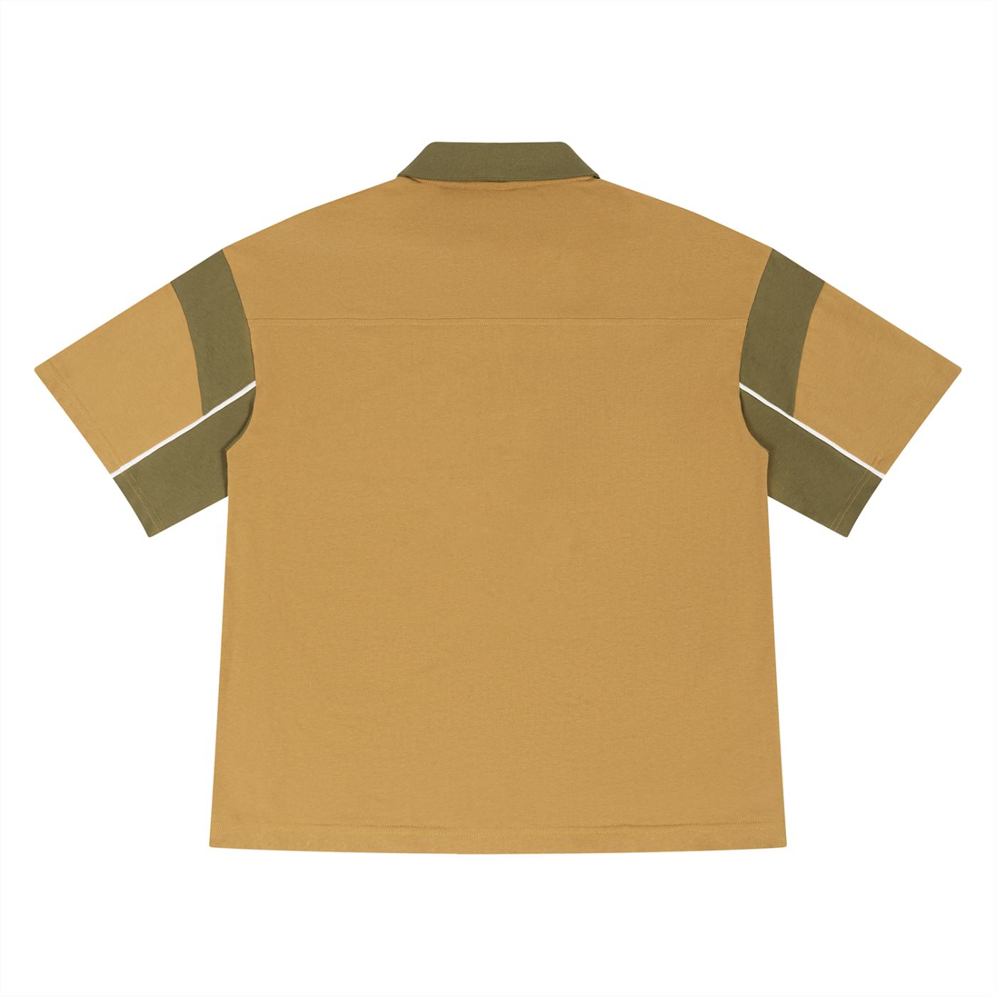 Unisex Boxy Color Block Polo Shirt