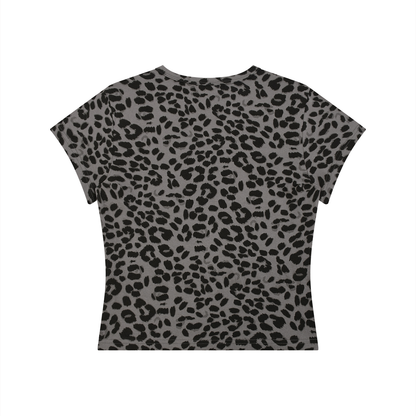 Women’s Leopard Print Crop T-Shirt