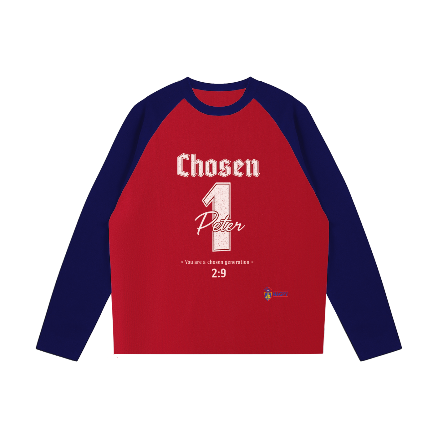 NAGPY Color-Blocked Raglan Long-Sleeve T-Shirt (TapStitch) - *Runs Large*