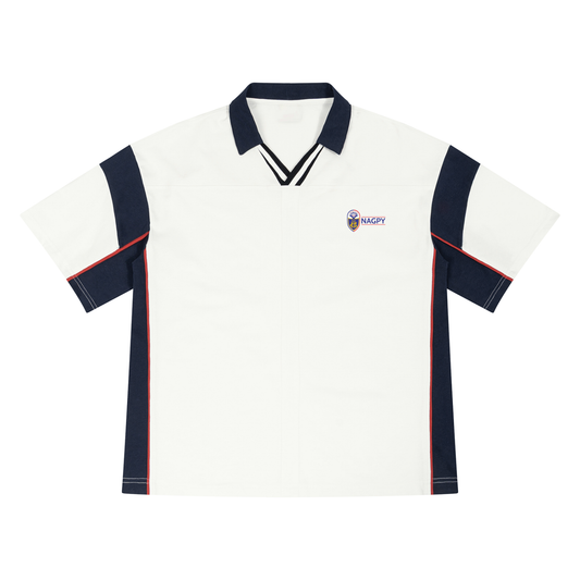 Unisex Boxy Color Block Polo Shirt