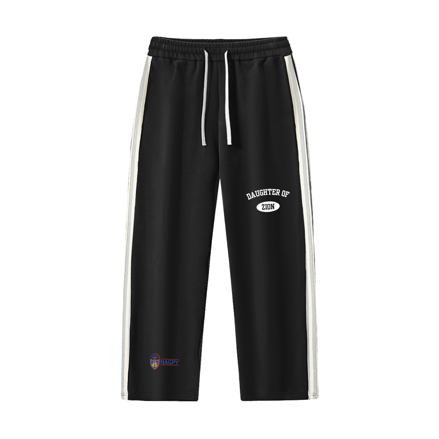 Contrast Side-Stripe Straight-Leg  Pants