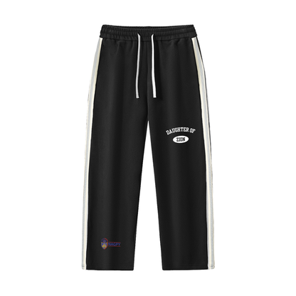 Contrast Side-Stripe Straight-Leg  Pants