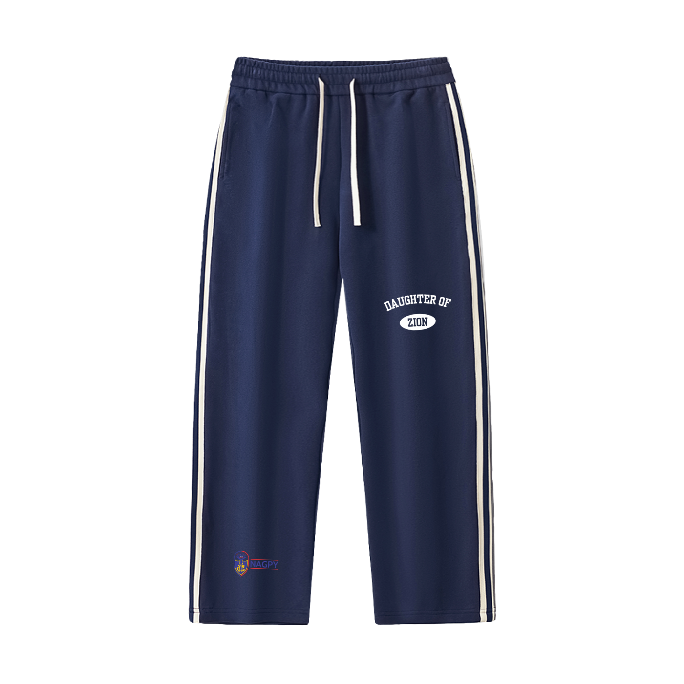 Contrast Side-Stripe Straight-Leg  Pants