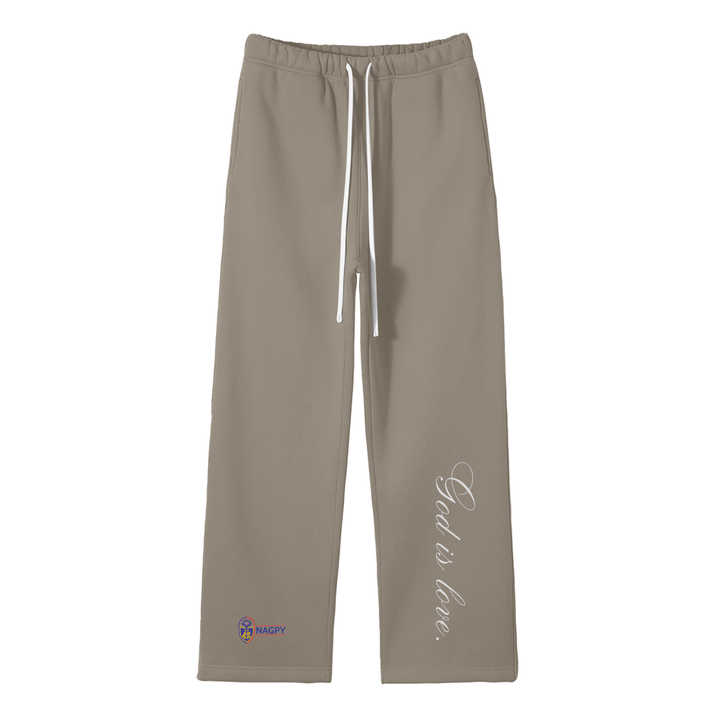 Unisex Solid Color Fleece Straight Leg Pants