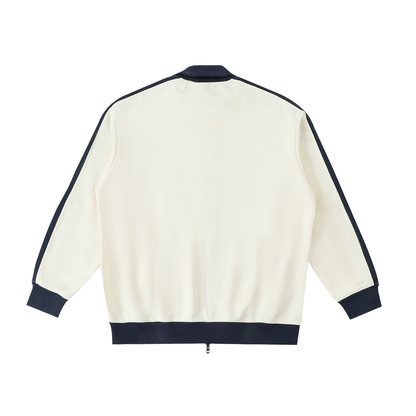 NAGPY Contrast Trim Stand Collar Jacket (TapStitch)