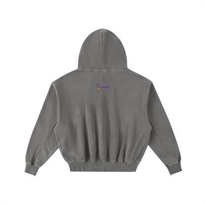 NAGPY Frayed Enzyme Washed Fleece Hoodie (TapStitch)